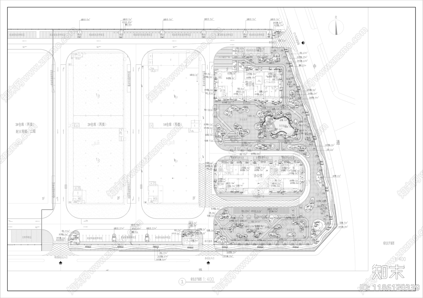 厂房景观cad施工图下载【ID:1186120339】