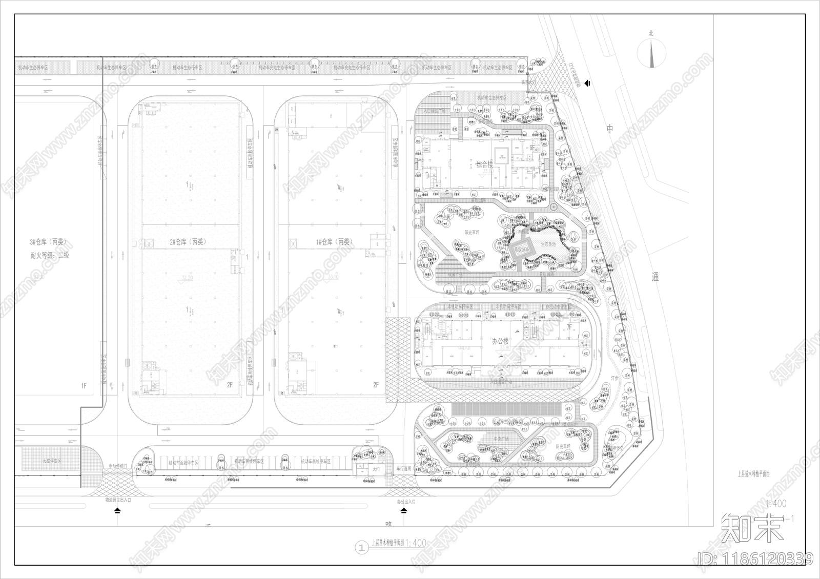 厂房景观cad施工图下载【ID:1186120339】