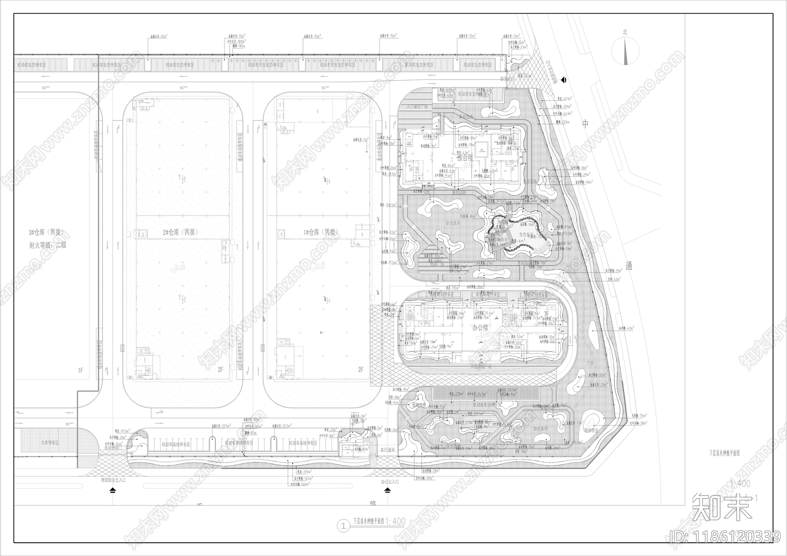 厂房景观cad施工图下载【ID:1186120339】