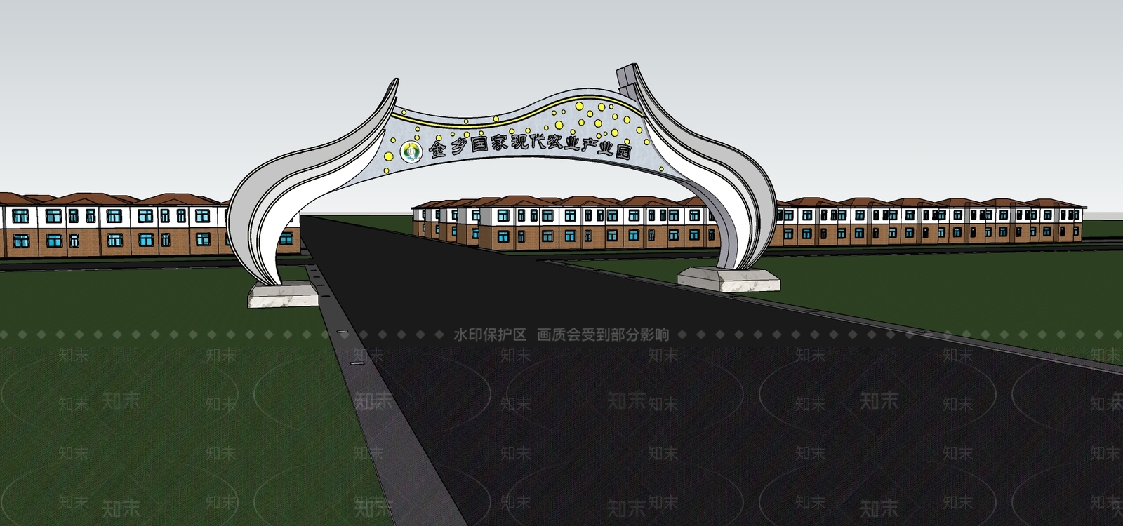 现代新中式其他工业建筑SU模型下载【ID:1186123516】