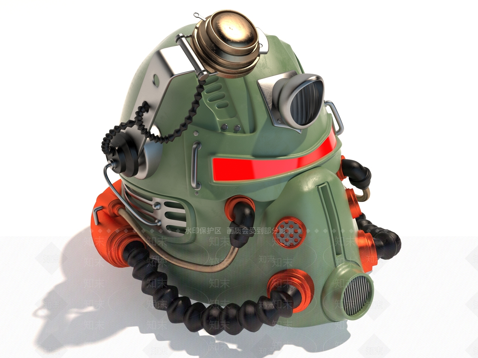 现代风格头盔摆件3D模型下载【ID:1186125945】