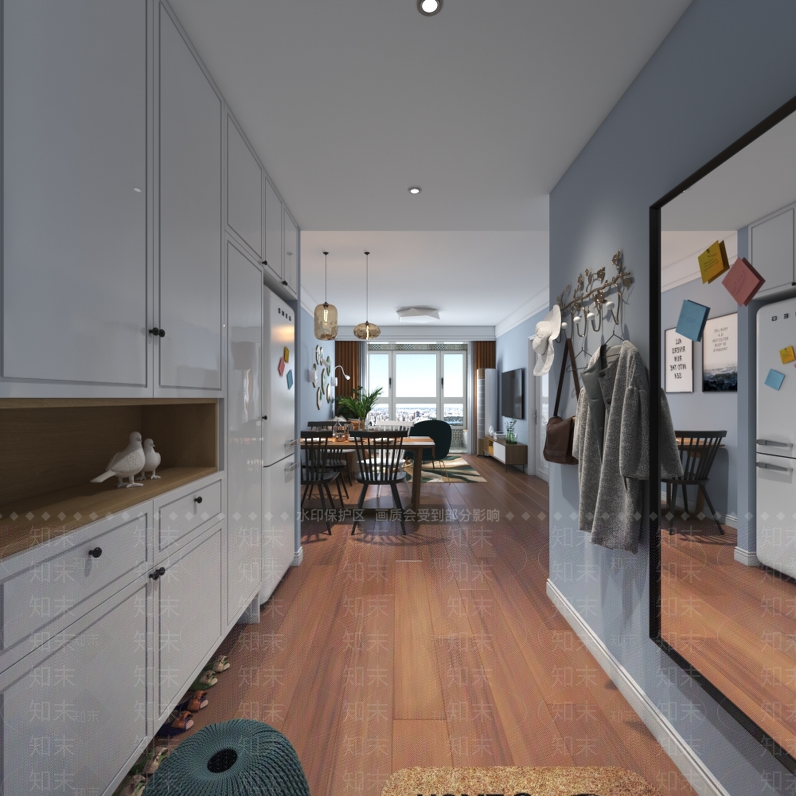 北欧现代客餐厅3D模型下载【ID:1186130068】