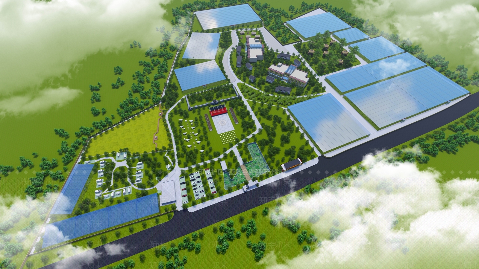 现代营地SU模型下载【ID:1186135001】