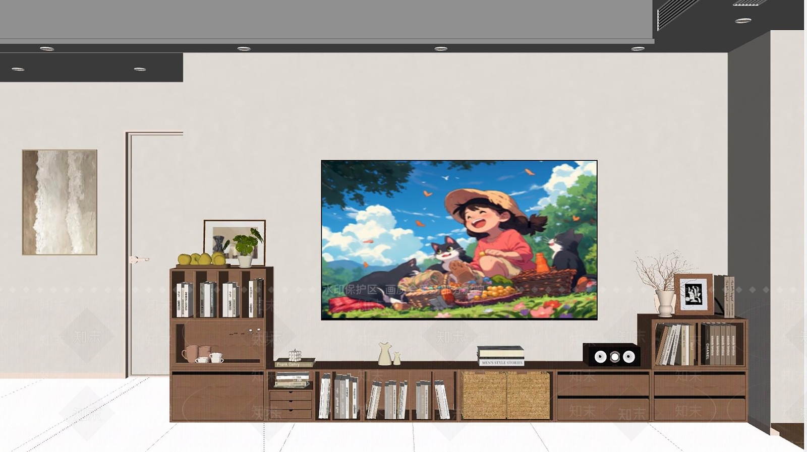 中古电视柜SU模型下载【ID:1186146729】