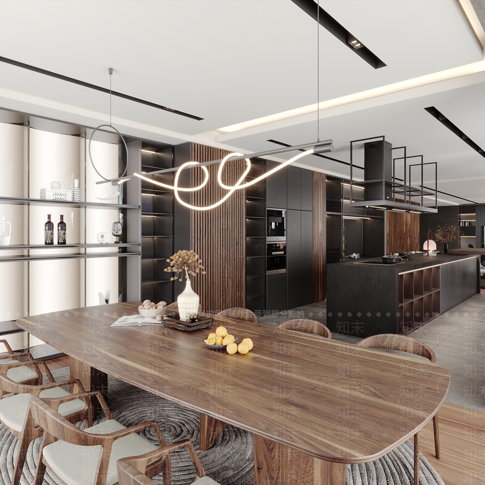 现代轻奢茶室3D模型下载【ID:1186142261】