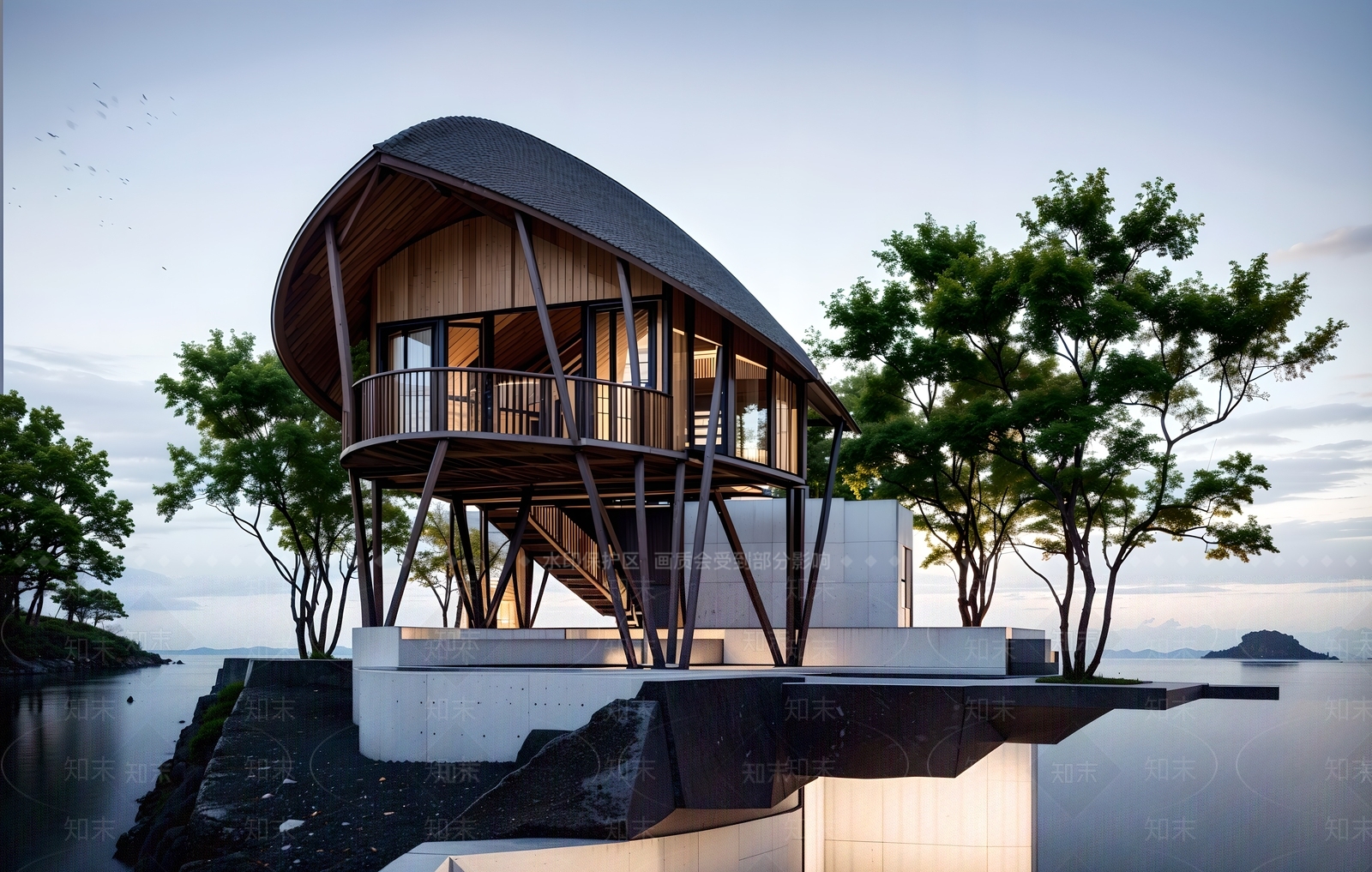 现代亭子SU模型下载【ID:1186144984】