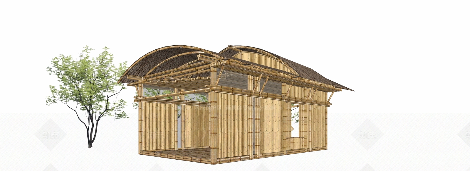 现代亭子SU模型下载【ID:1186145001】