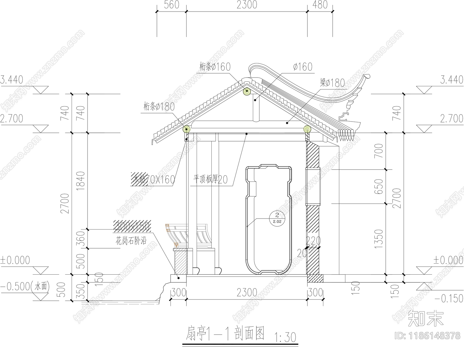 其他古建筑cad施工图下载【ID:1186148378】