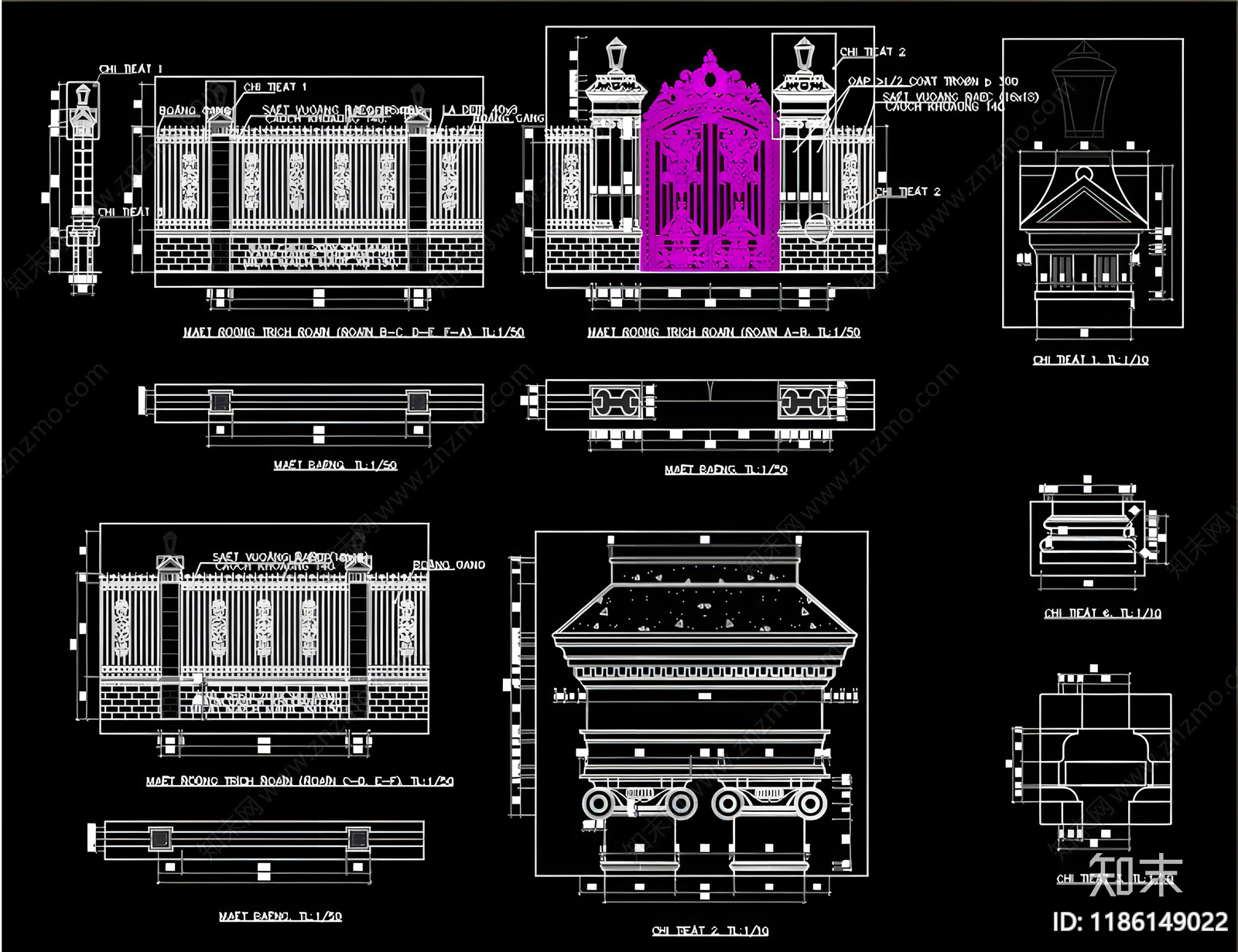 欧式栏杆施工图下载【ID:1186149022】