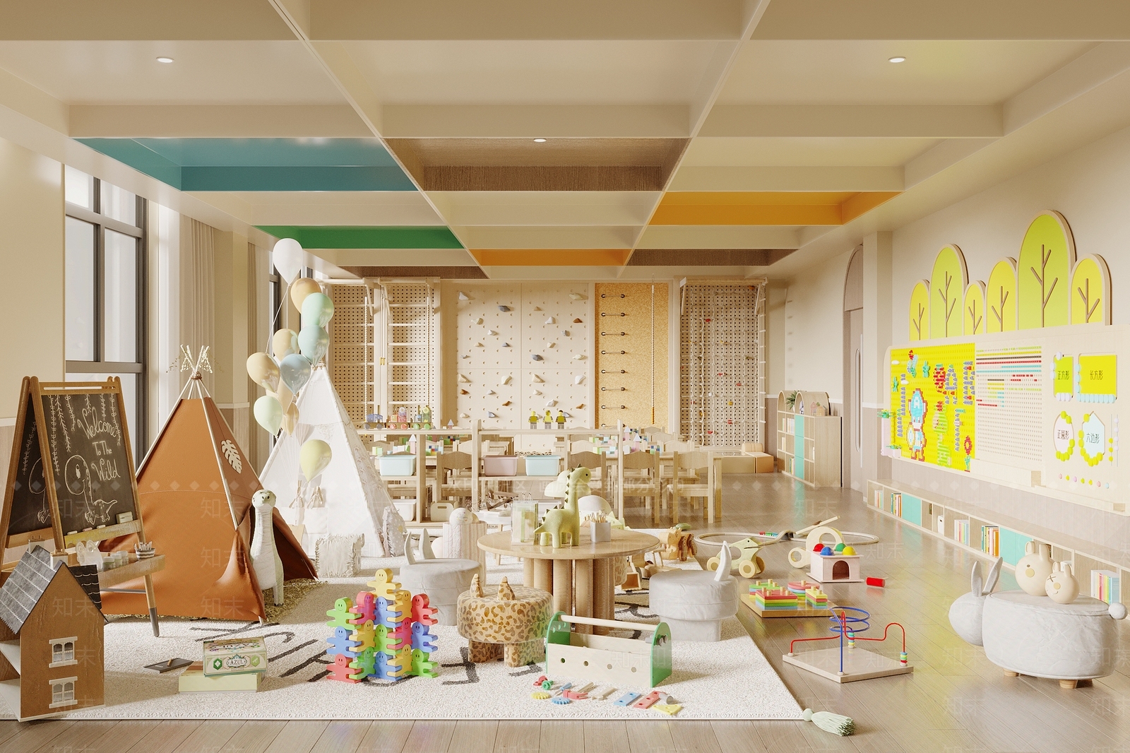 现代儿童娱乐室3D模型下载【ID:1186150174】