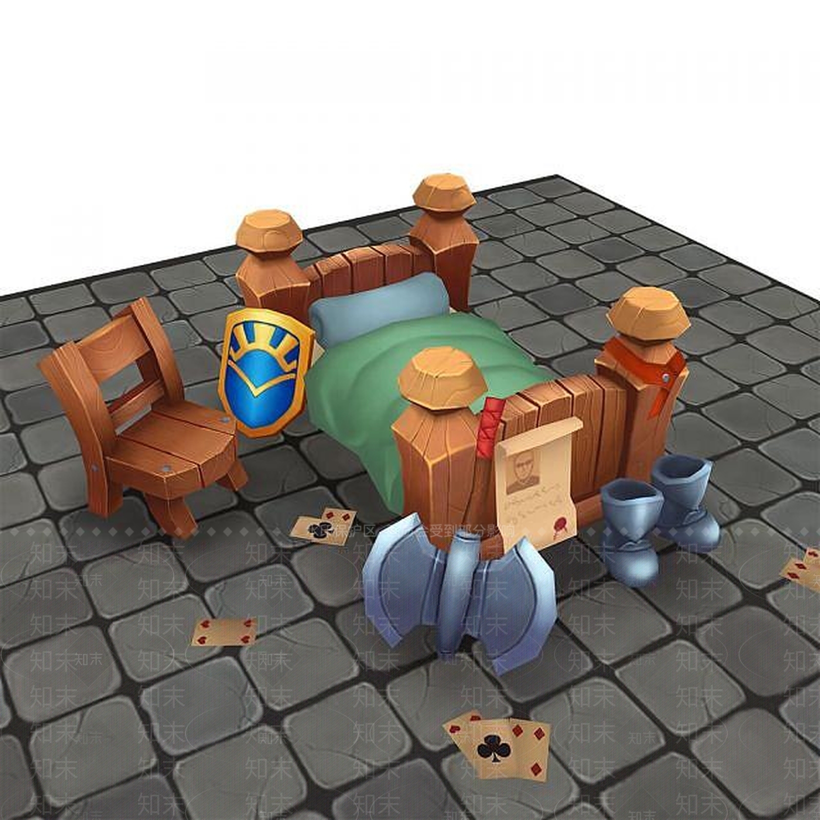 现代办公大厅3D模型下载【ID:1186271947】