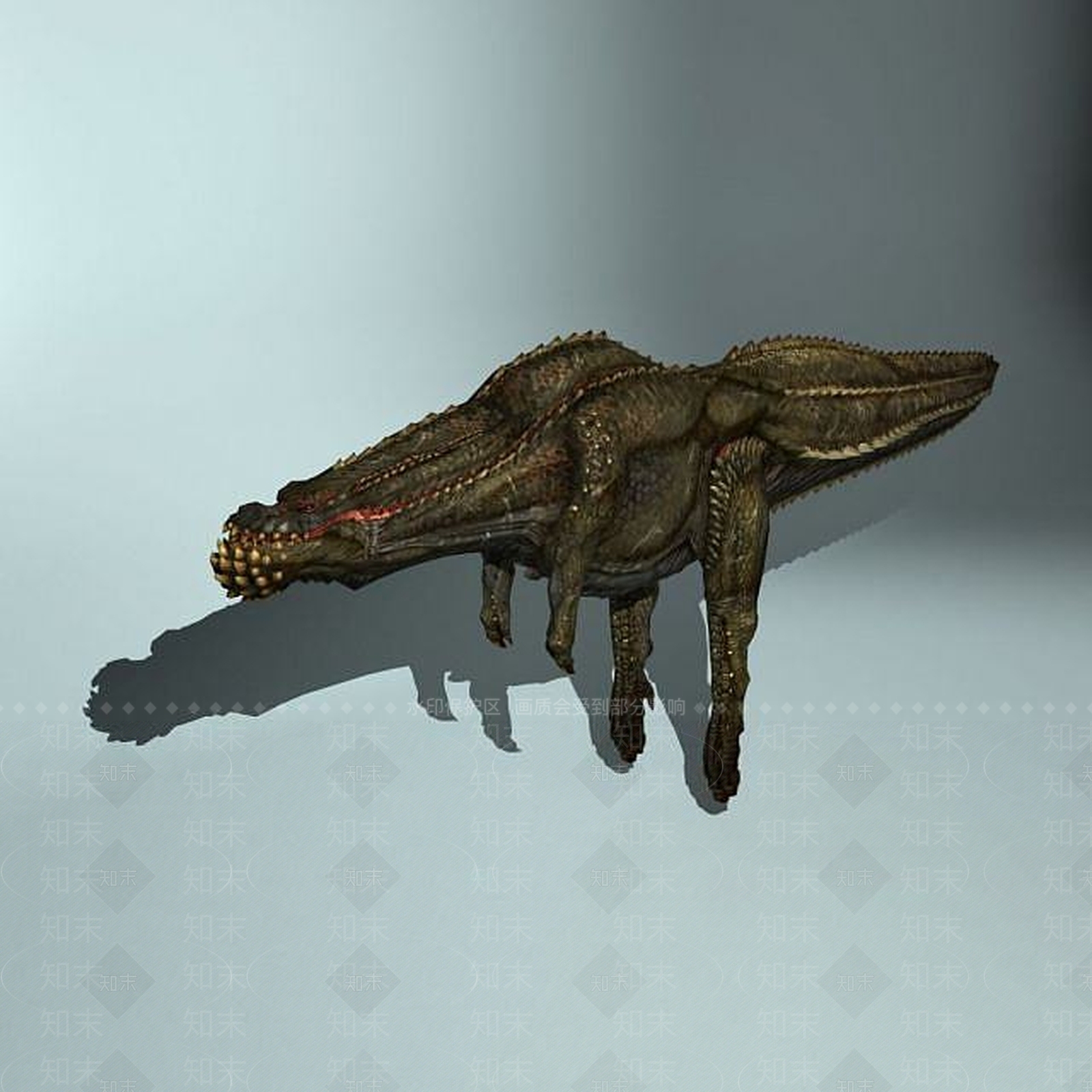 现代爬行类动物3D模型下载【ID:1186156396】