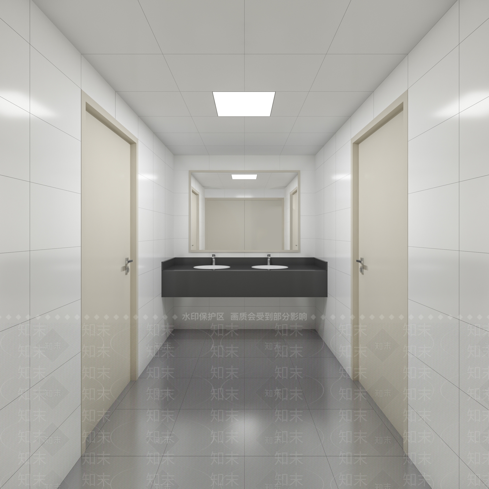 现代简约公共卫生间3D模型下载【ID:1186158979】