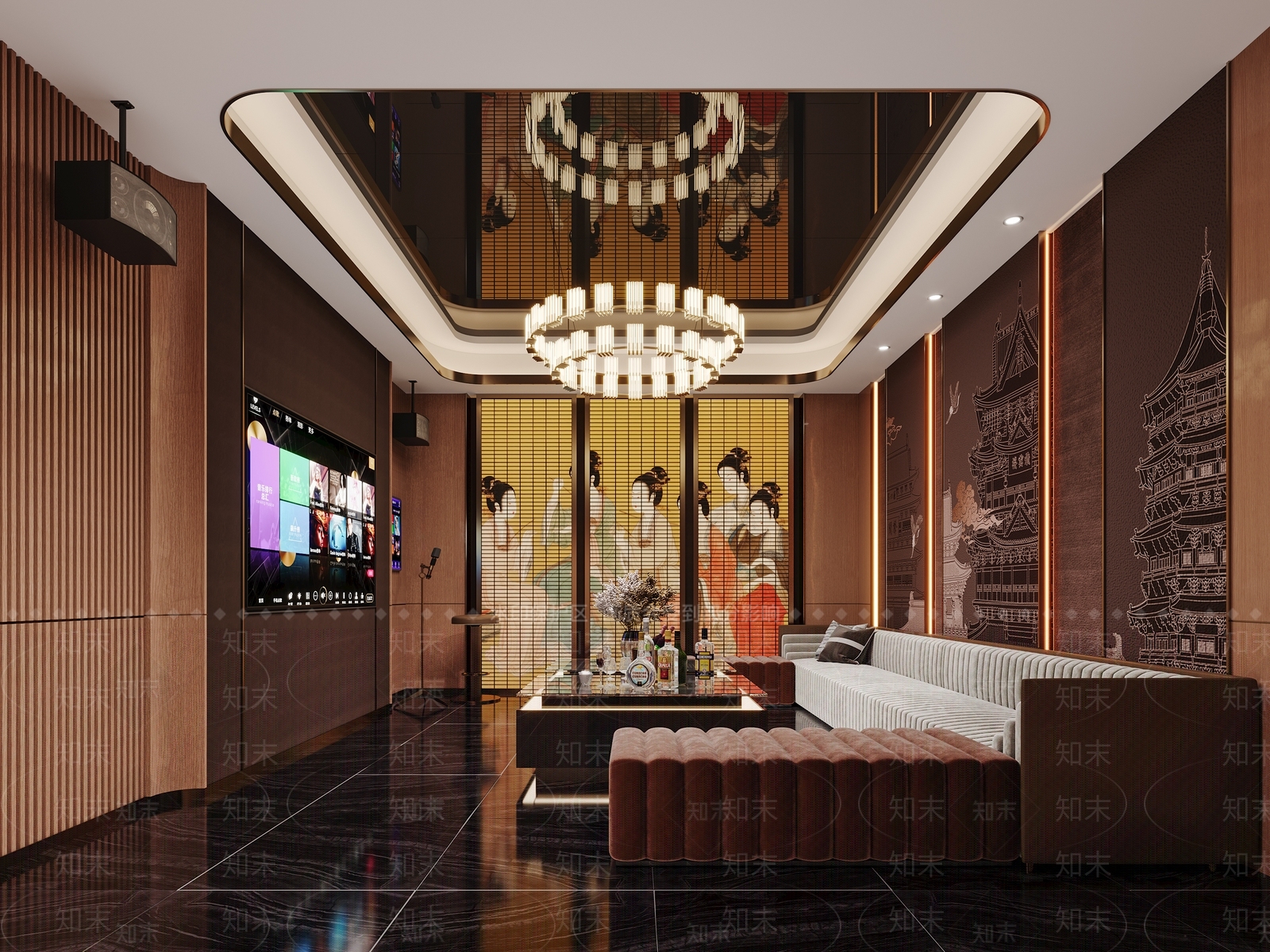 现代轻奢KTV3D模型下载【ID:1186159377】