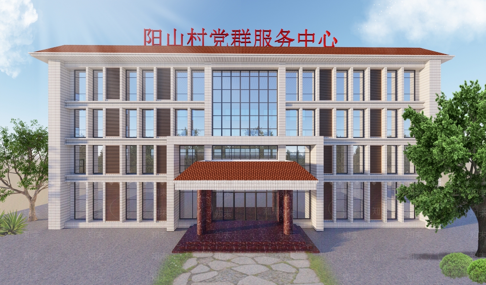 现代服务中心3D模型下载【ID:1186165526】