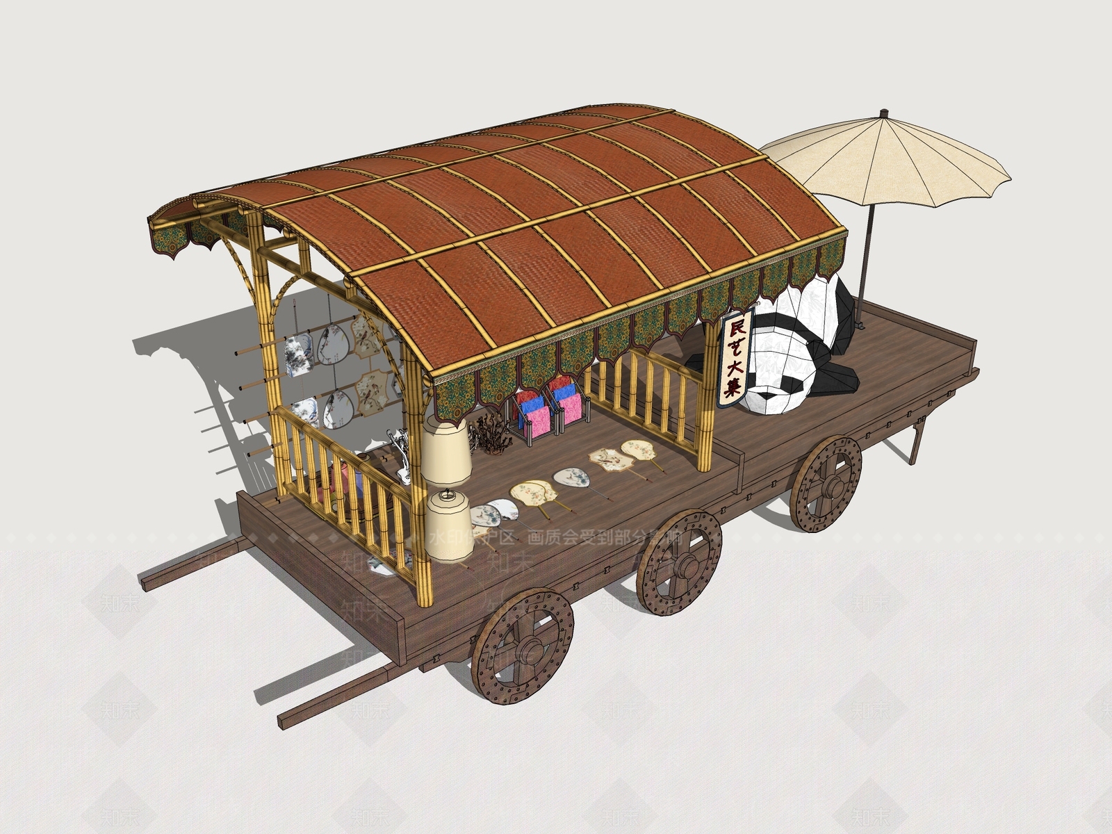 摊位SU模型下载【ID:1186167778】
