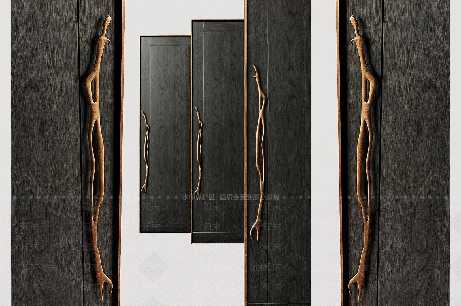 新中式门把手SU模型下载【ID:1186167856】