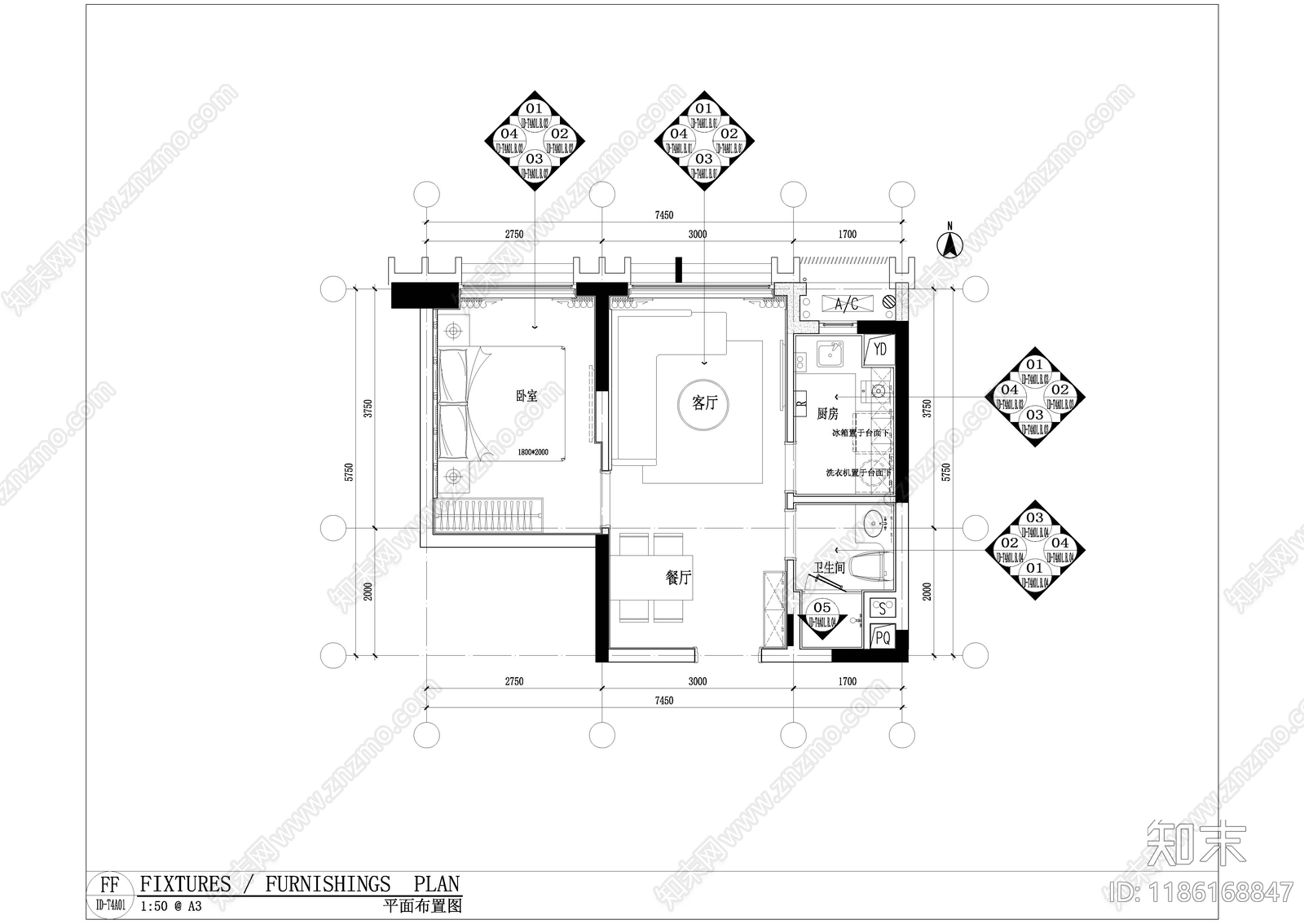 单身公寓施工图下载【ID:1186168847】