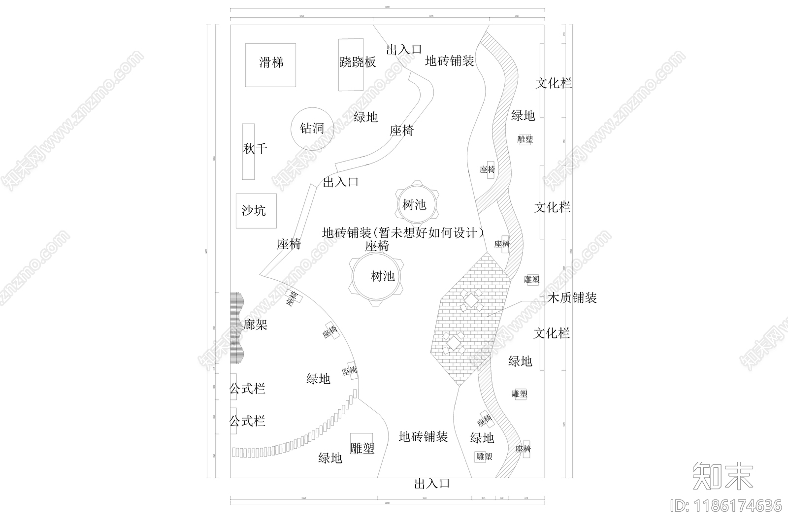 儿童公园施工图下载【ID:1186174636】