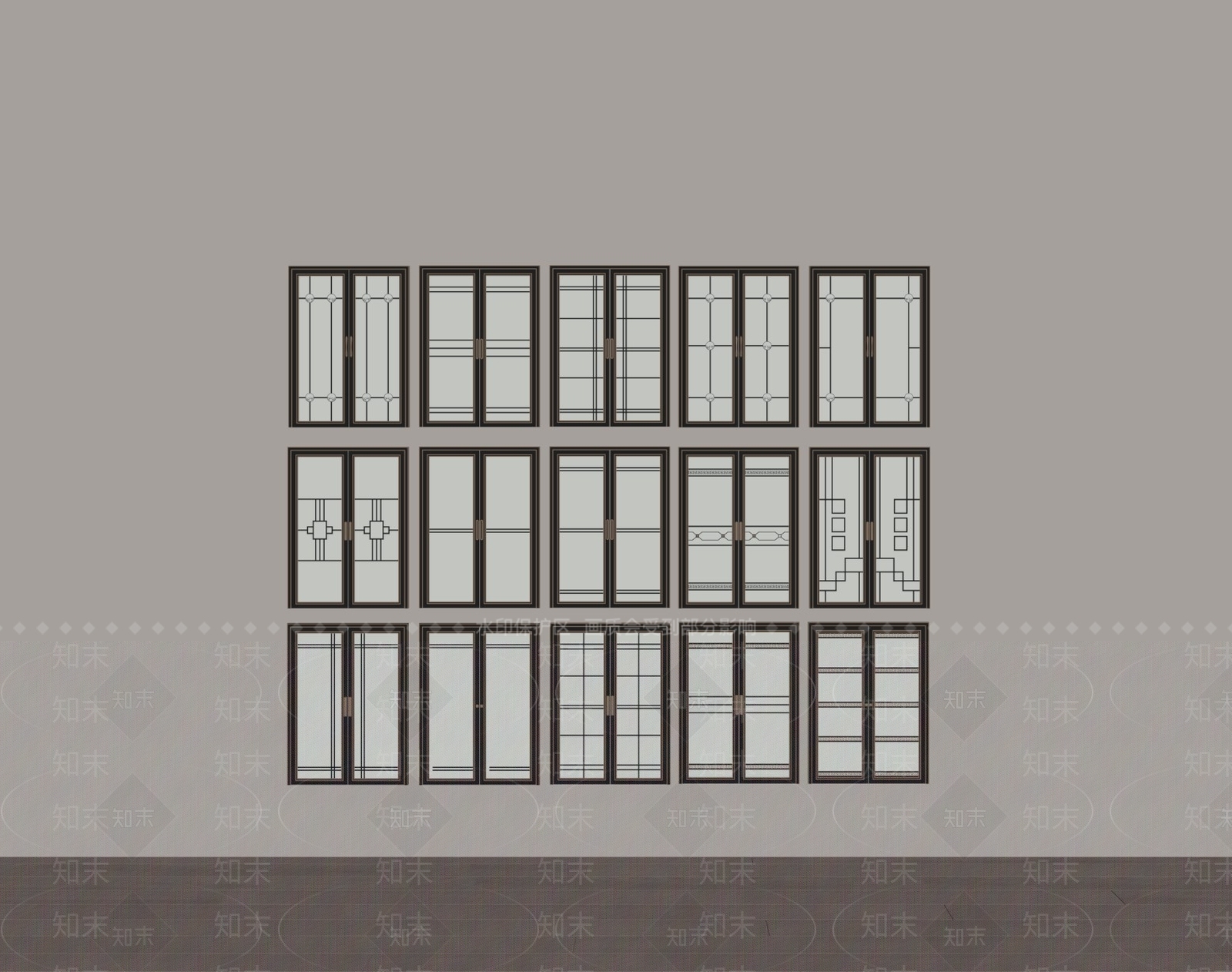 推拉门SU模型下载【ID:1186176027】