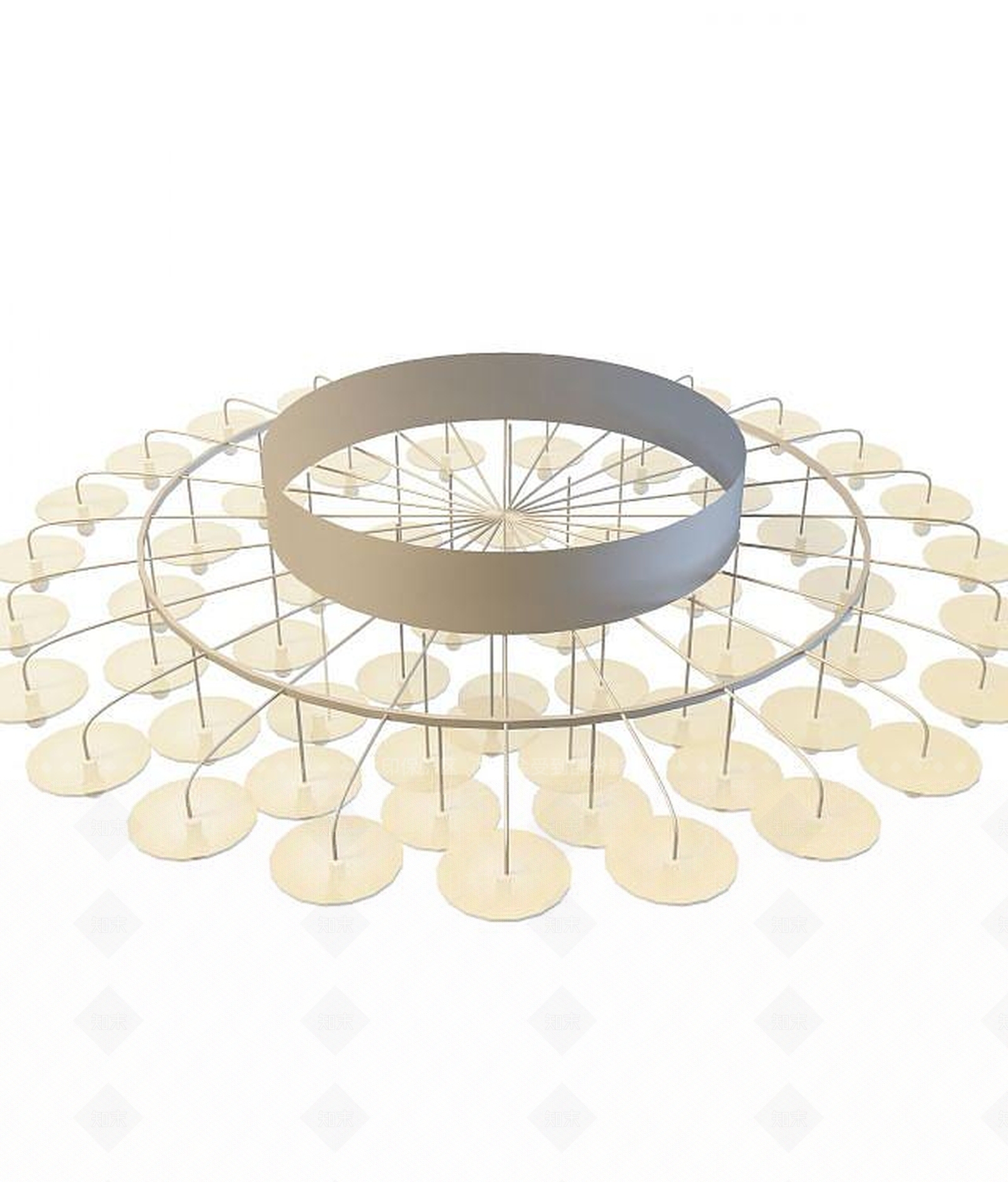 现代灯具组合3D模型下载【ID:1186349610】