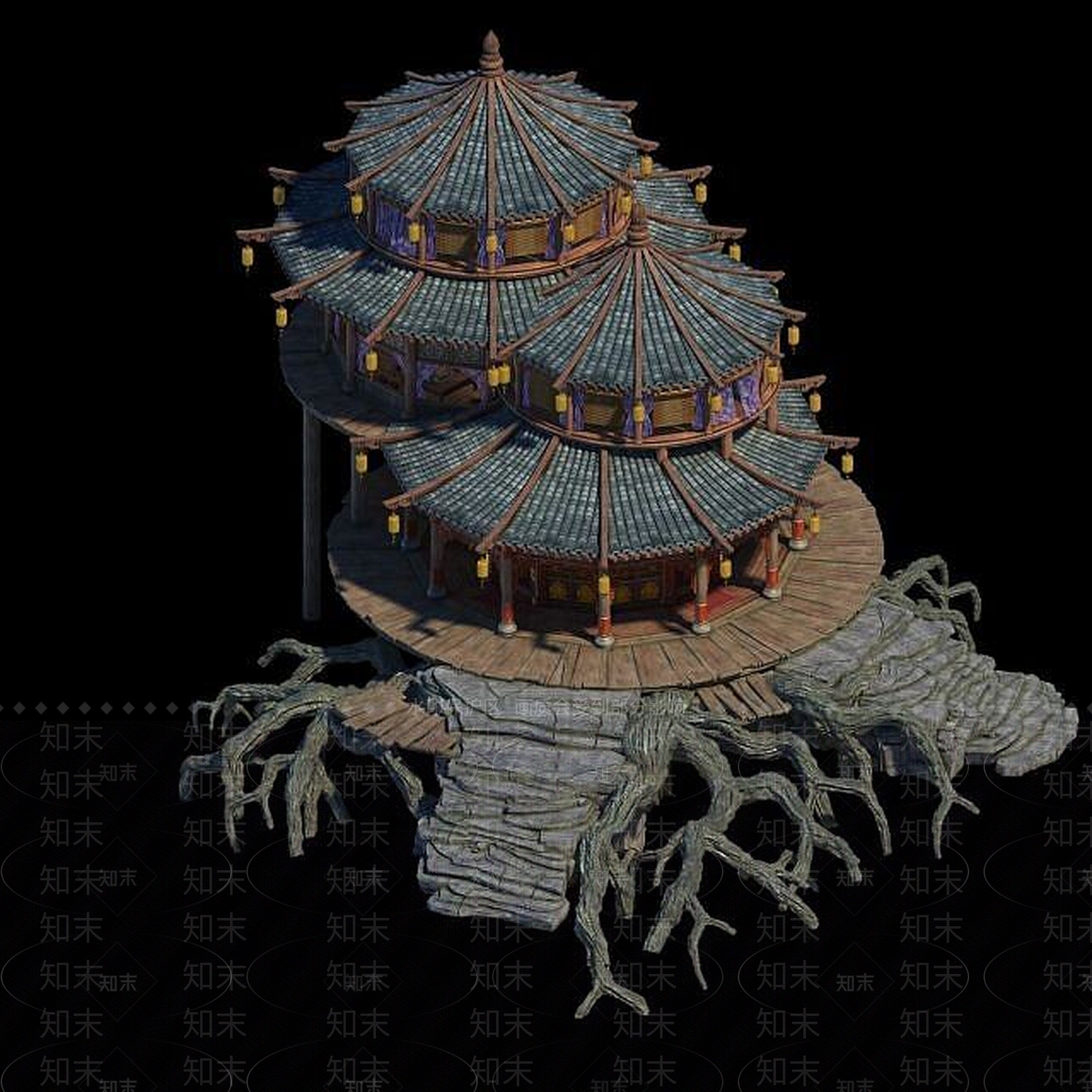 现代办公大厅3D模型下载【ID:1186181737】