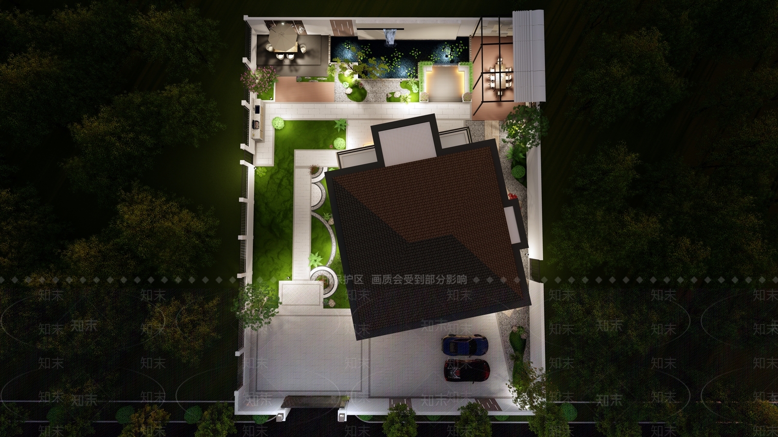 现代乡村庭院SU模型下载【ID:1186185447】