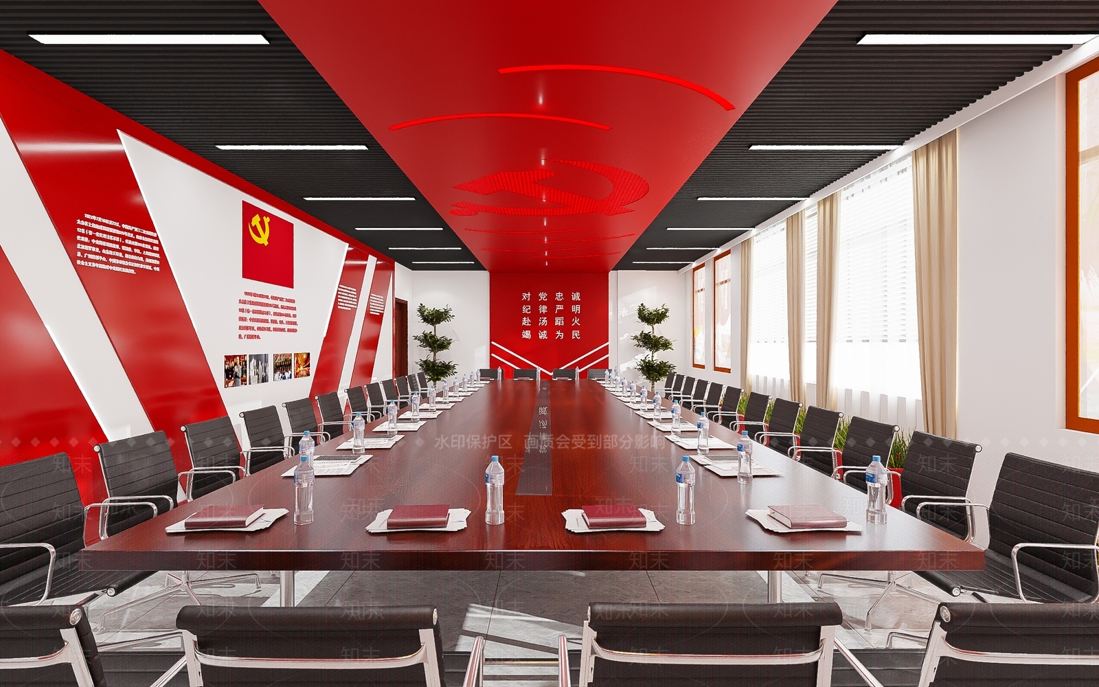 现代新中式会议室3D模型下载【ID:1186191818】
