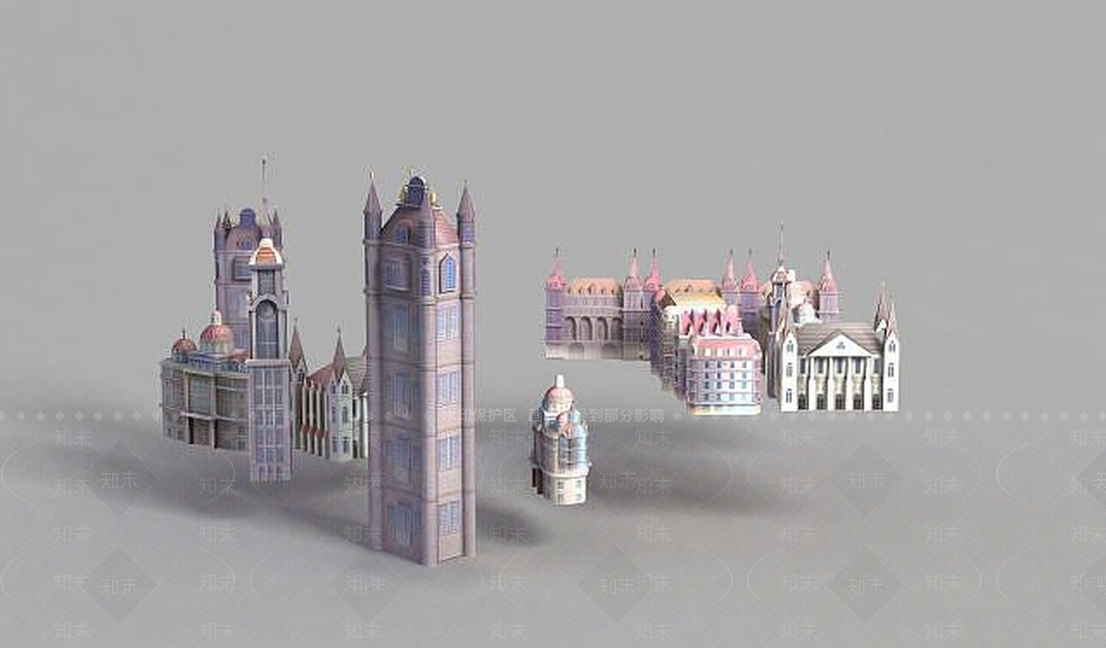 现代办公大厅3D模型下载【ID:1186383155】