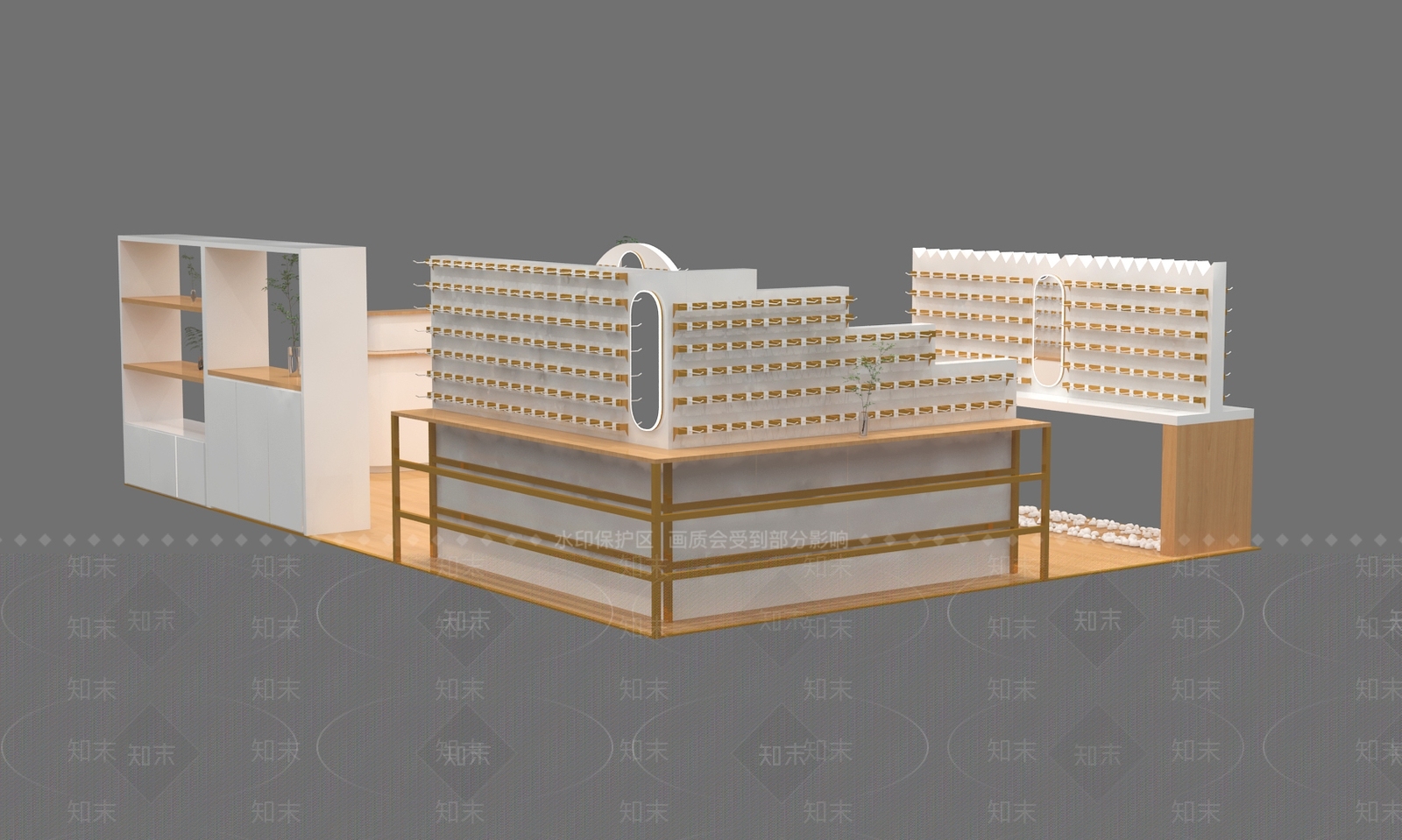 现代轻奢美陈3D模型下载【ID:1186192928】