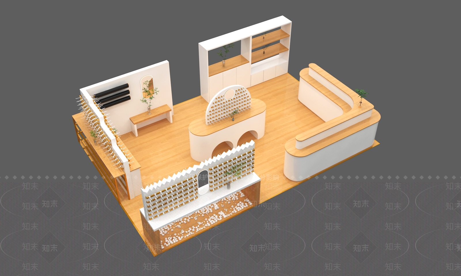 现代轻奢美陈3D模型下载【ID:1186192928】
