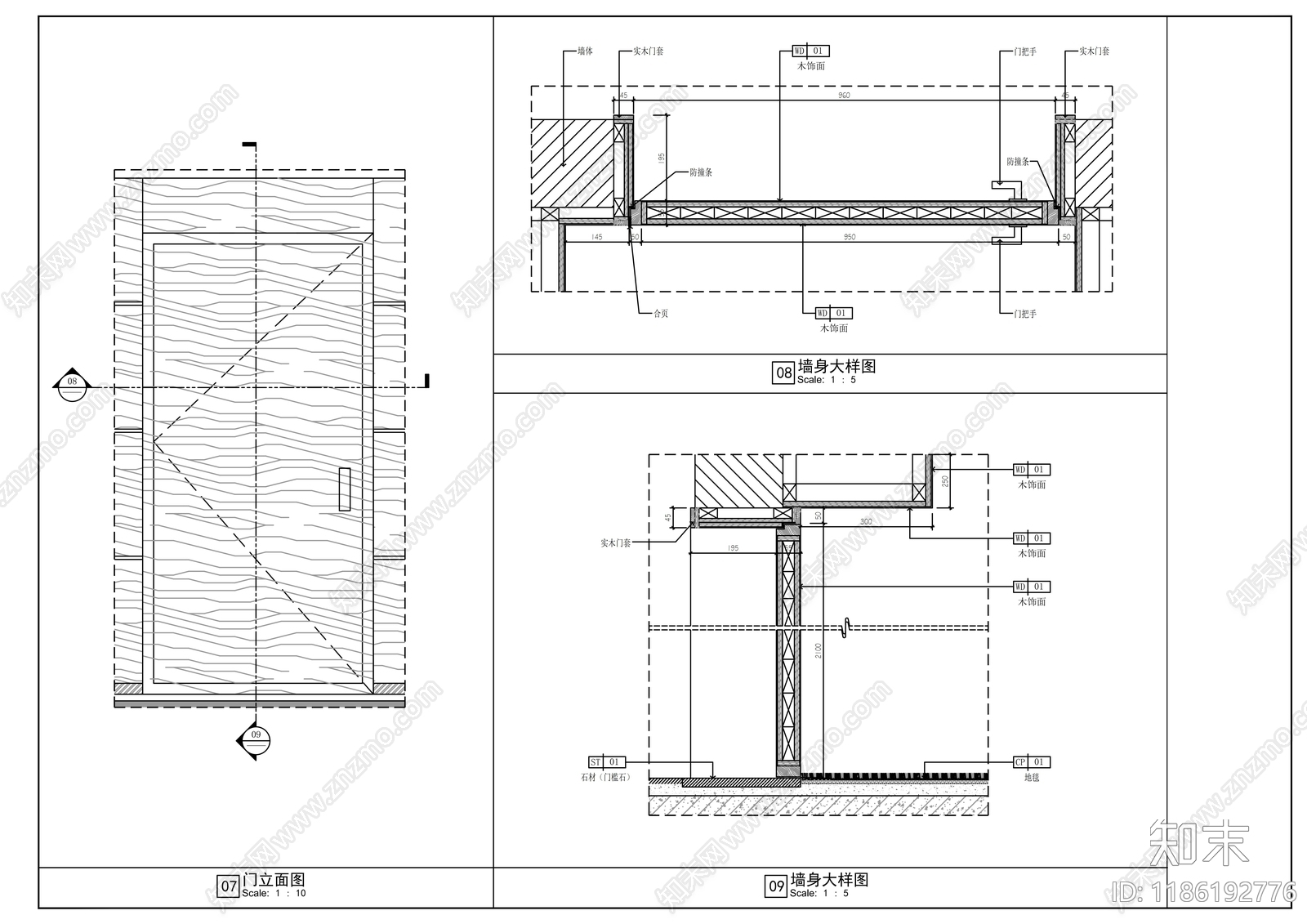 现代会议室cad施工图下载【ID:1186192776】