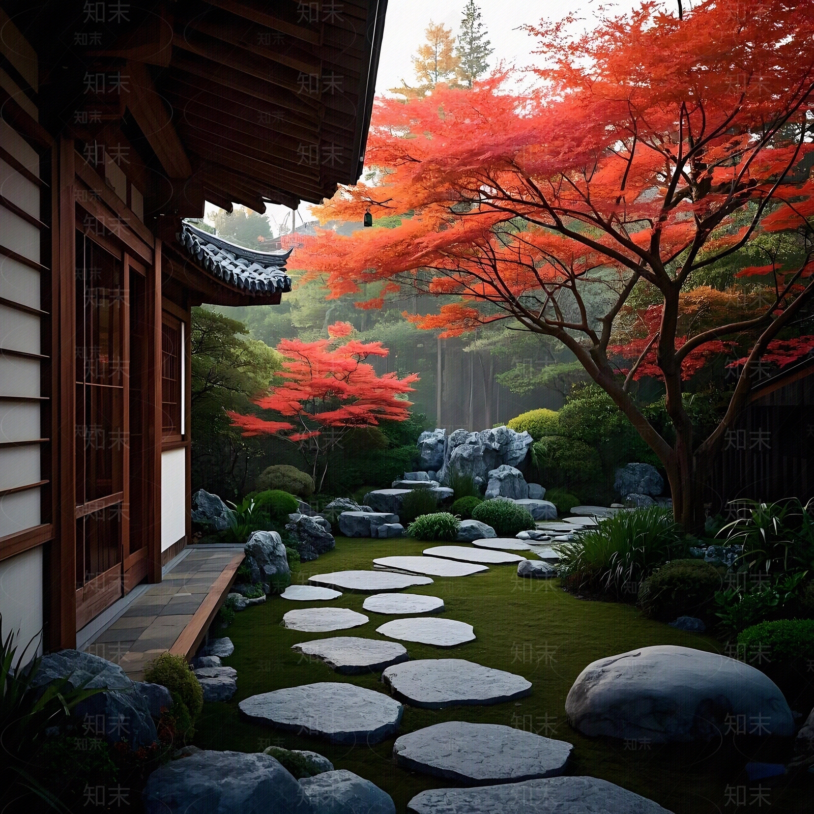 日式禅意其他风景贴图下载【ID:1186194704】