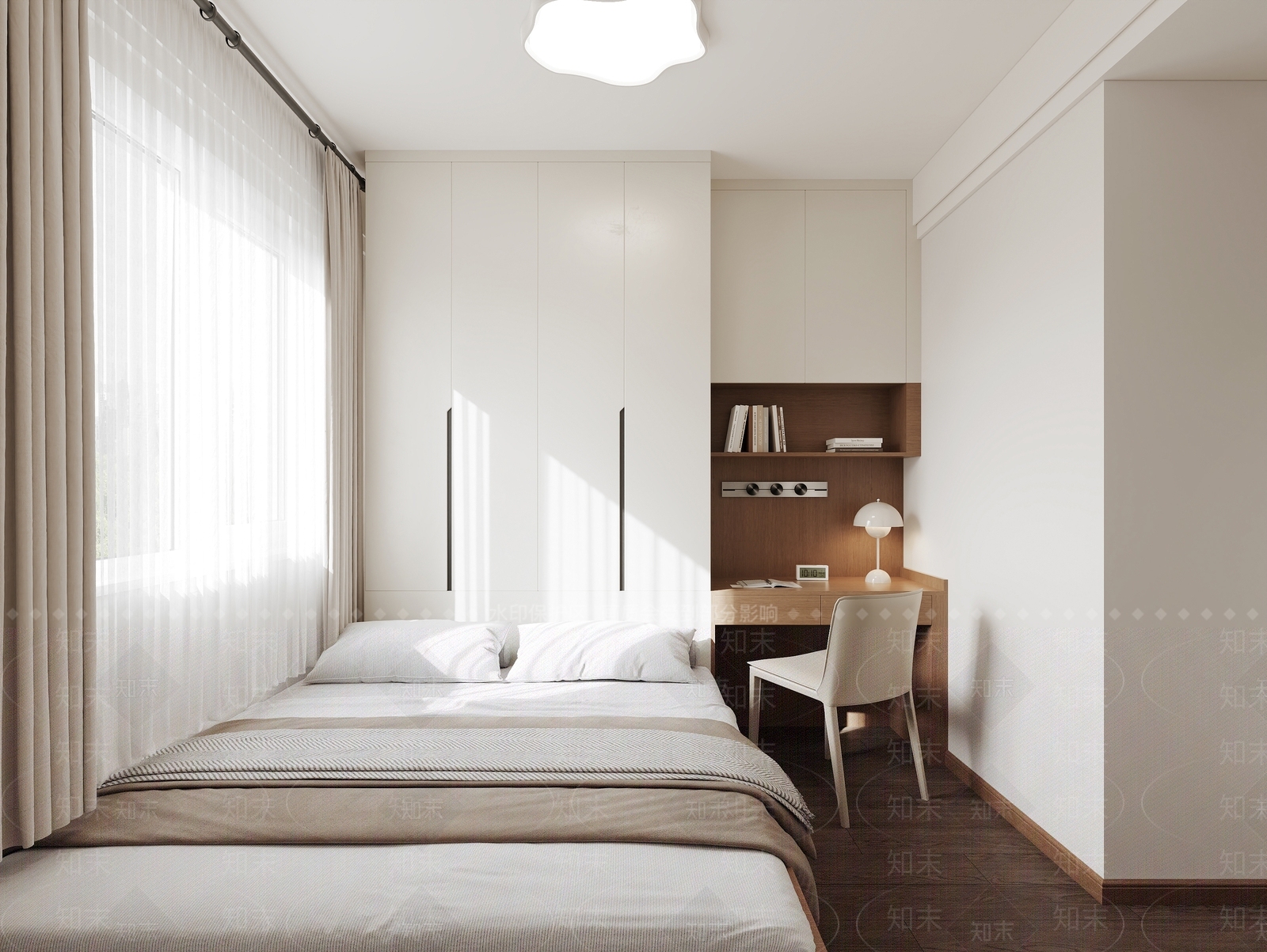 现代日式榻榻米卧室3D模型下载【ID:1186198096】