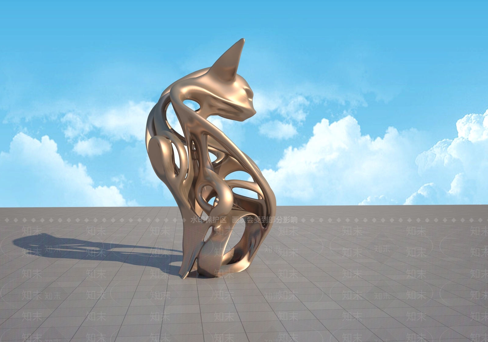 现代雕塑摆件3D模型下载【ID:1186195903】