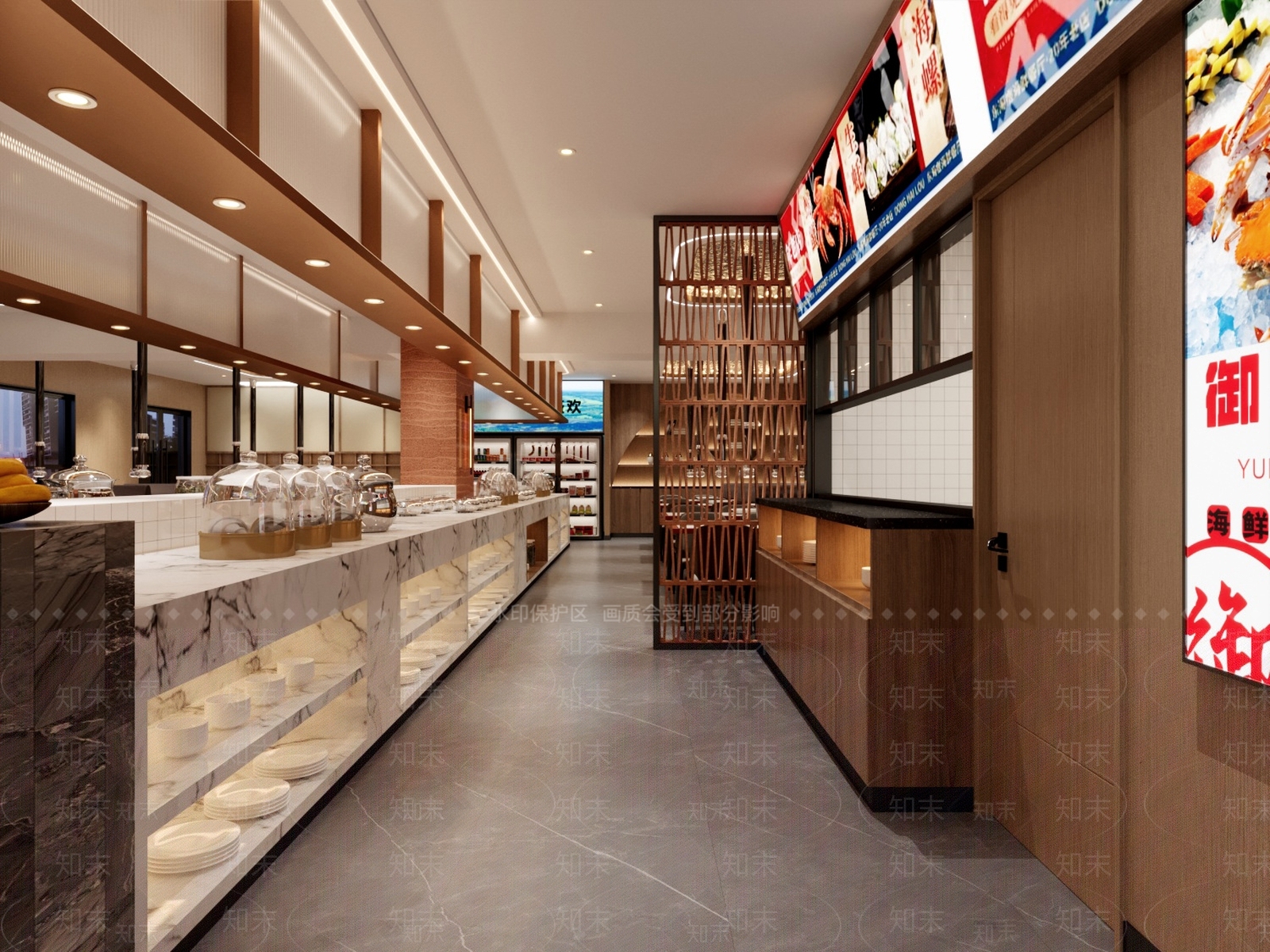 现代中餐厅3D模型下载【ID:1186196101】