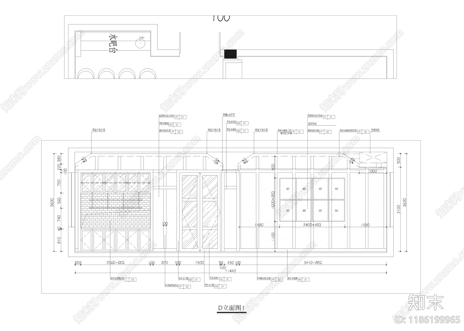 现代台球厅cad施工图下载【ID:1186199965】