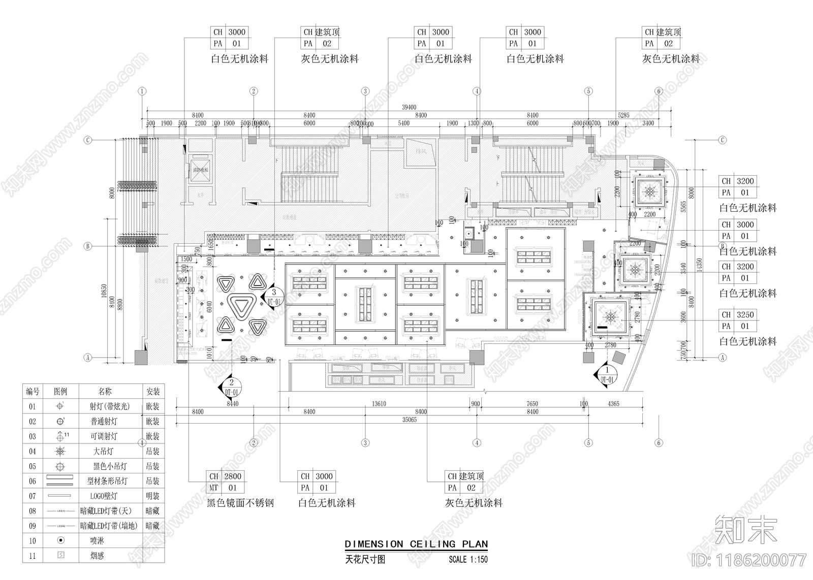 现代台球厅cad施工图下载【ID:1186200077】