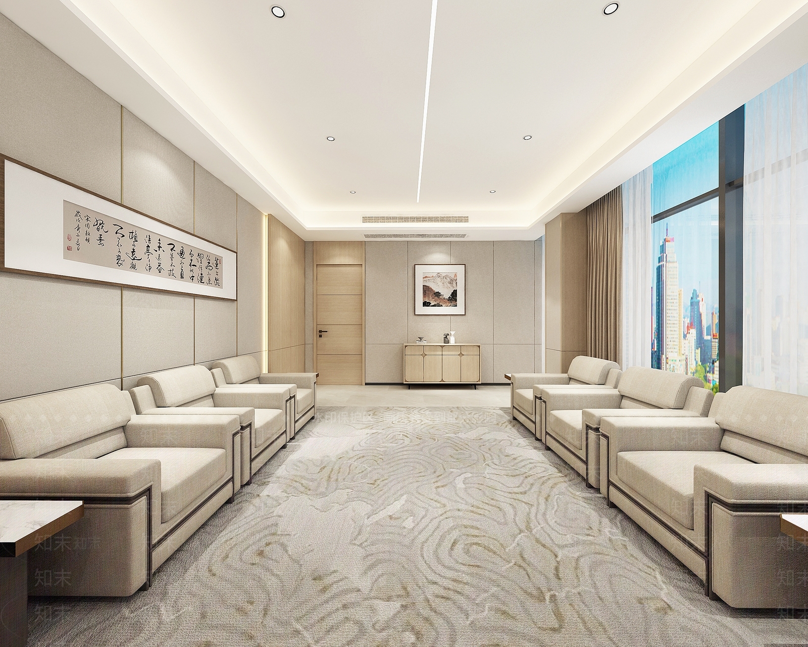现代其他办公空间3D模型下载【ID:1186200632】