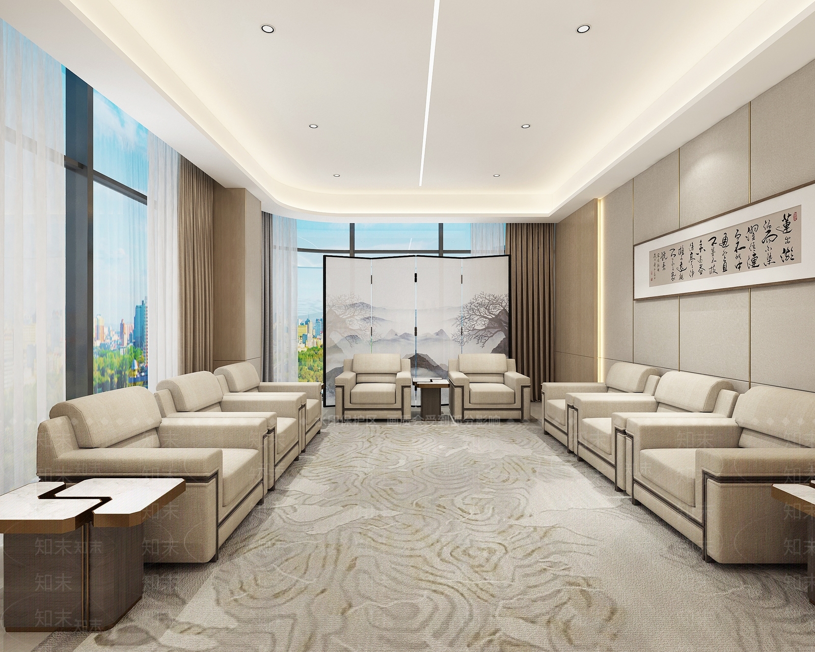 现代其他办公空间3D模型下载【ID:1186200632】