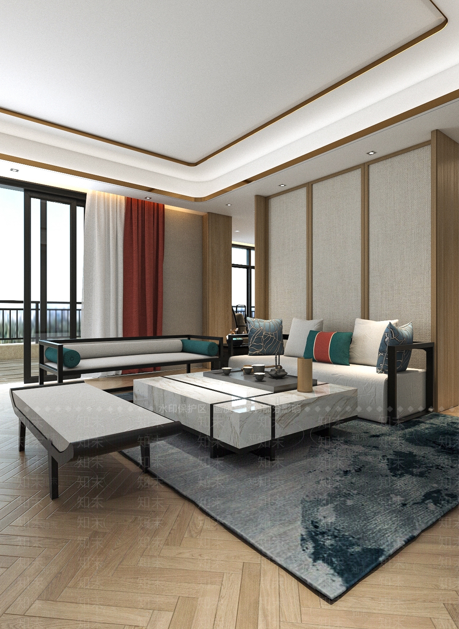 新中式中式书房3D模型下载【ID:1186201345】