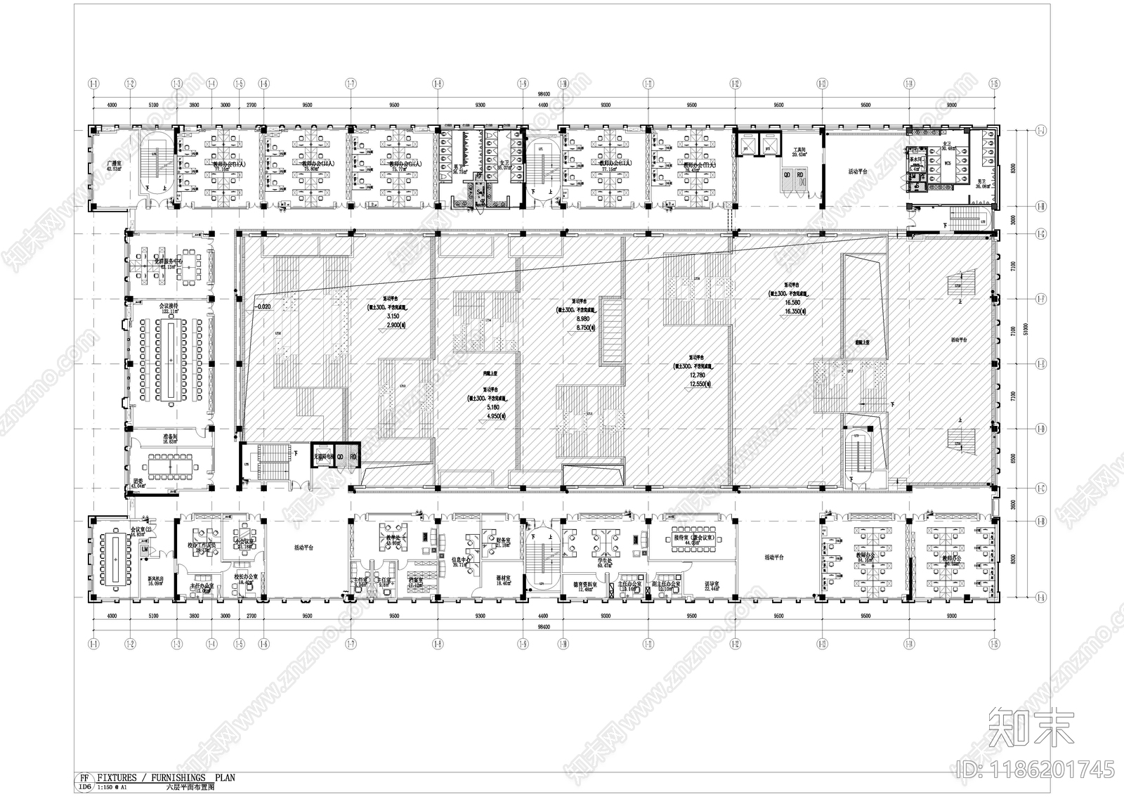 现代学校cad施工图下载【ID:1186201745】