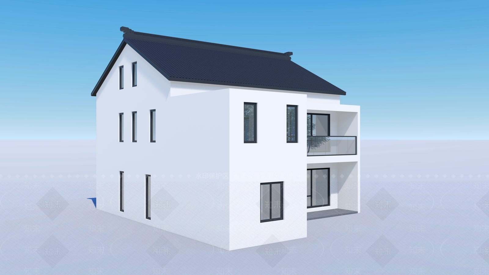 现代乡村民房SU模型下载【ID:1186203427】