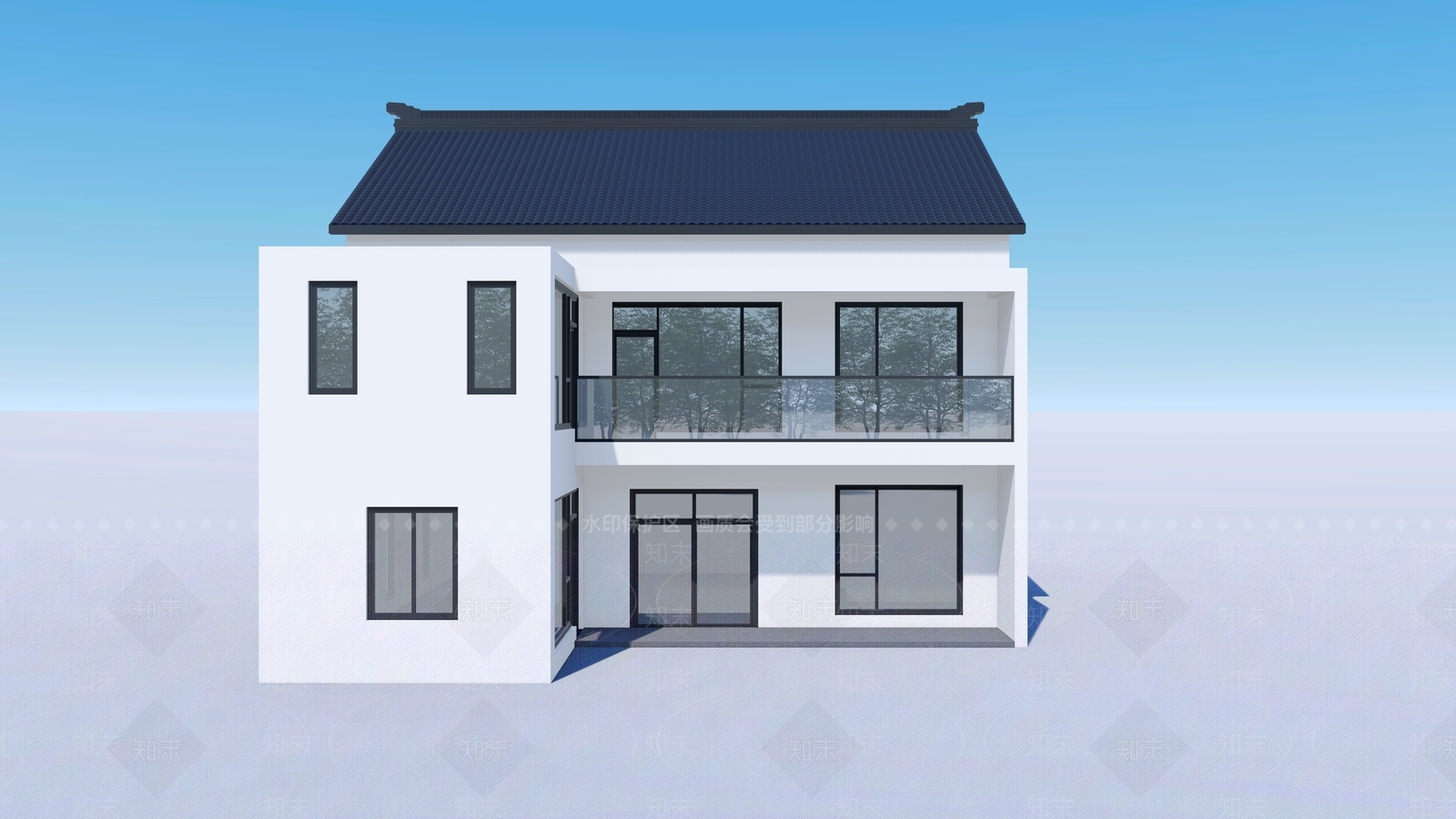 现代乡村民房SU模型下载【ID:1186203427】
