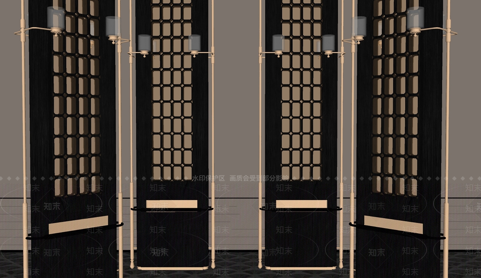 现代屏风SU模型下载【ID:1186206735】