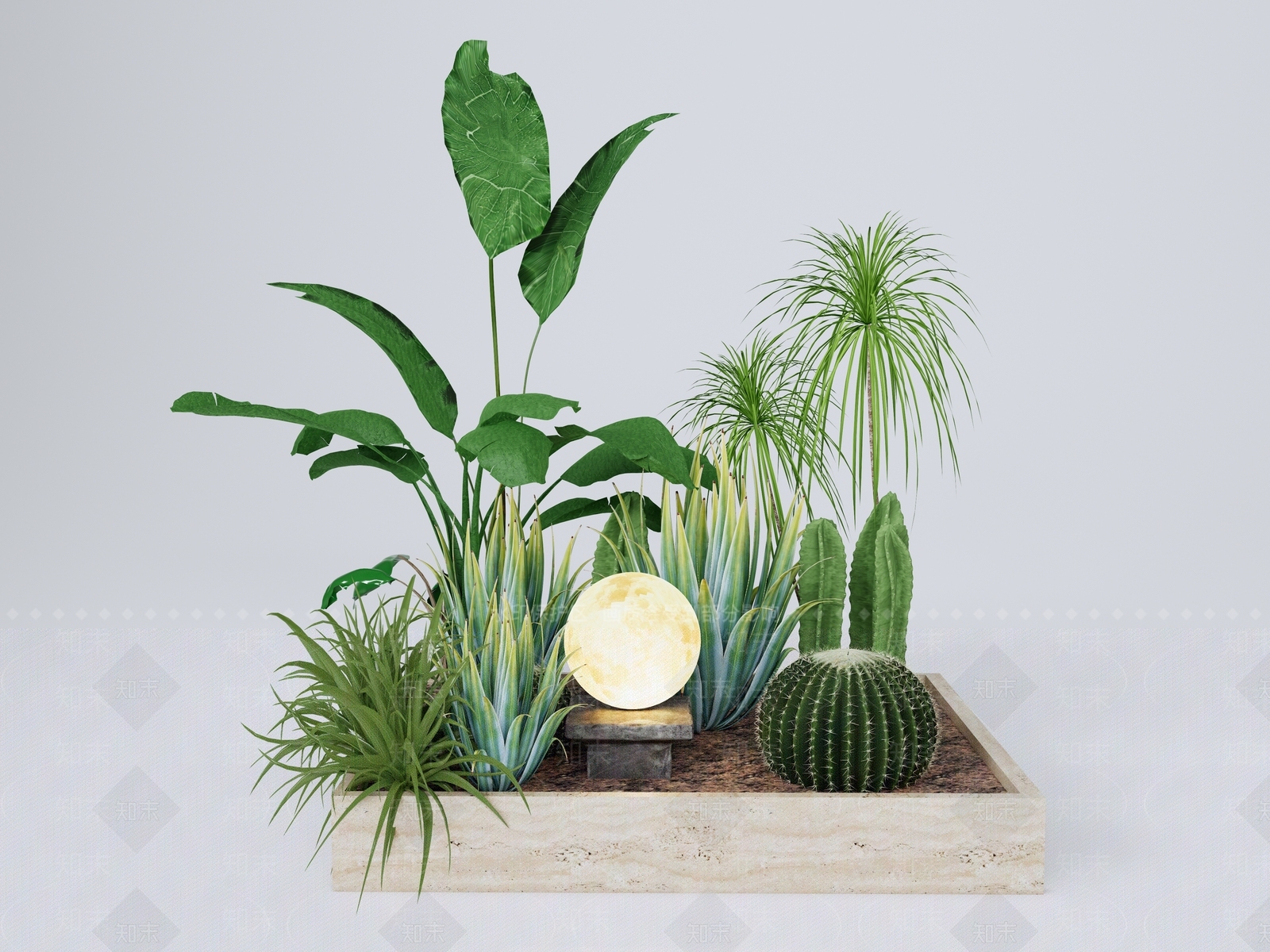 植物组合SU模型下载【ID:1186215240】