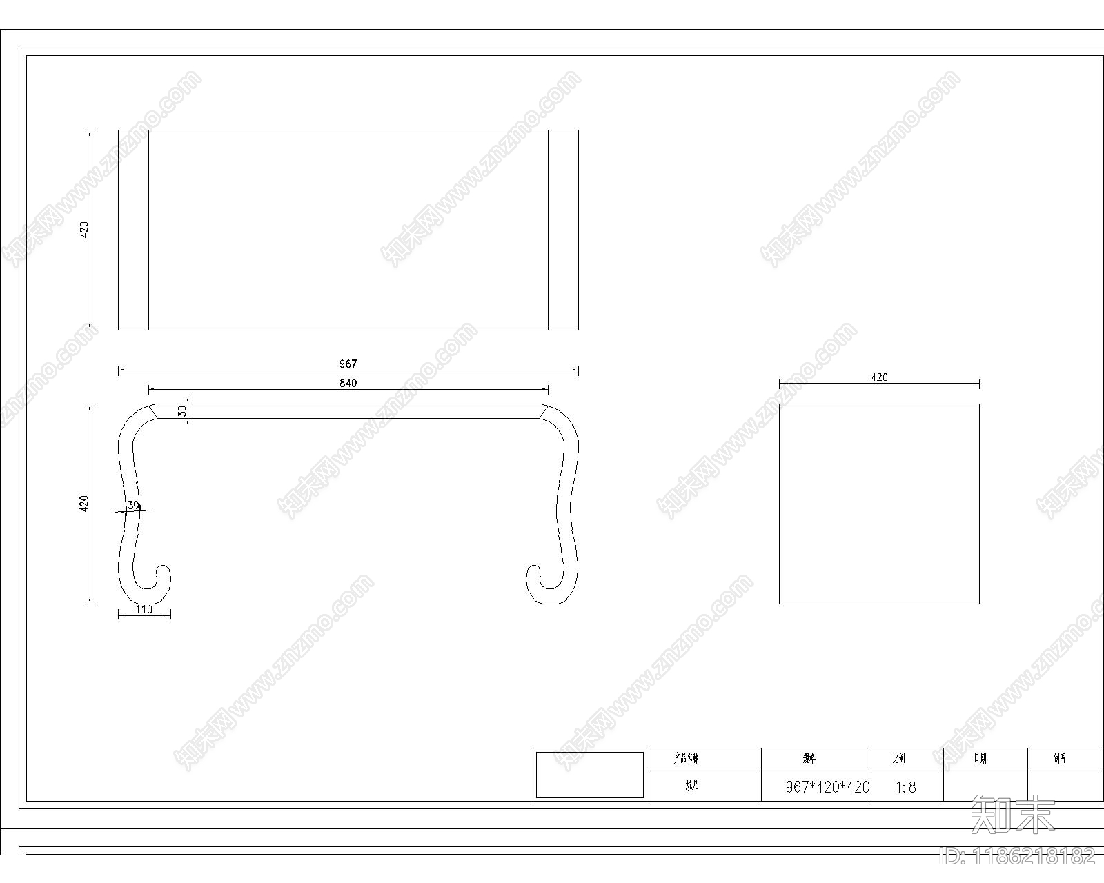 中式新中式综合家具图库施工图下载【ID:1186218182】