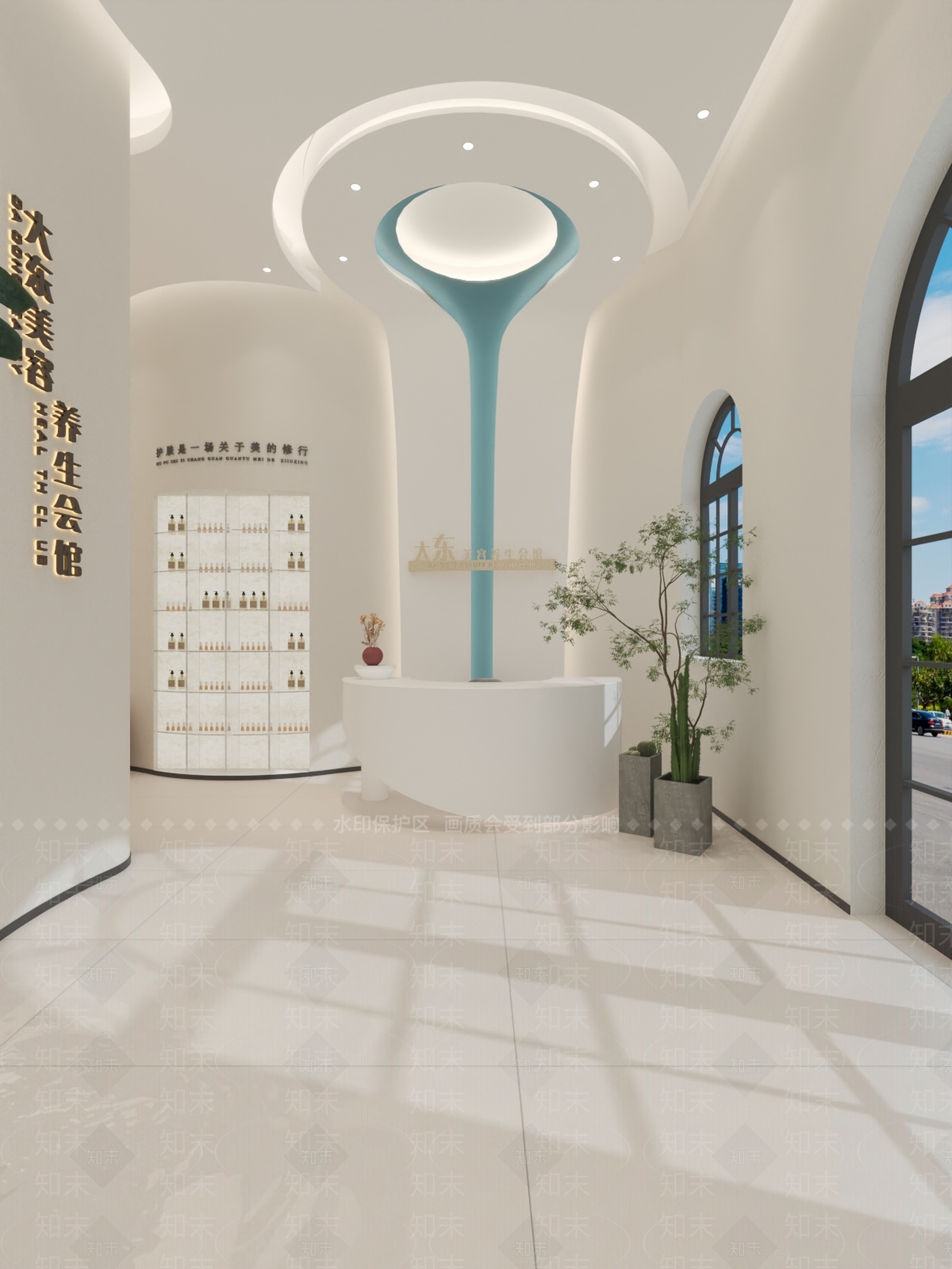 奶油美容院3D模型下载【ID:1186228092】