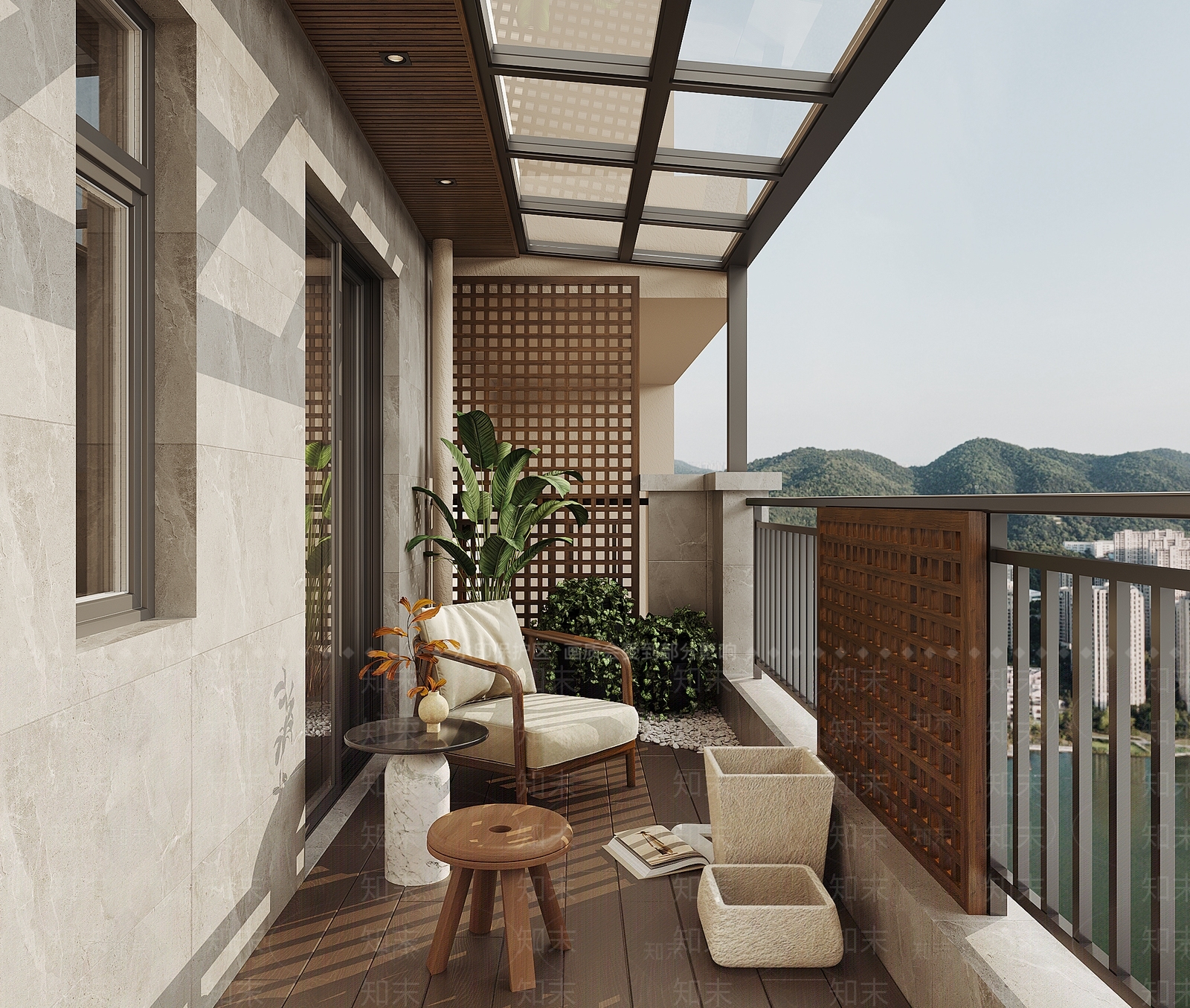 现代阳台3D模型下载【ID:1186228868】
