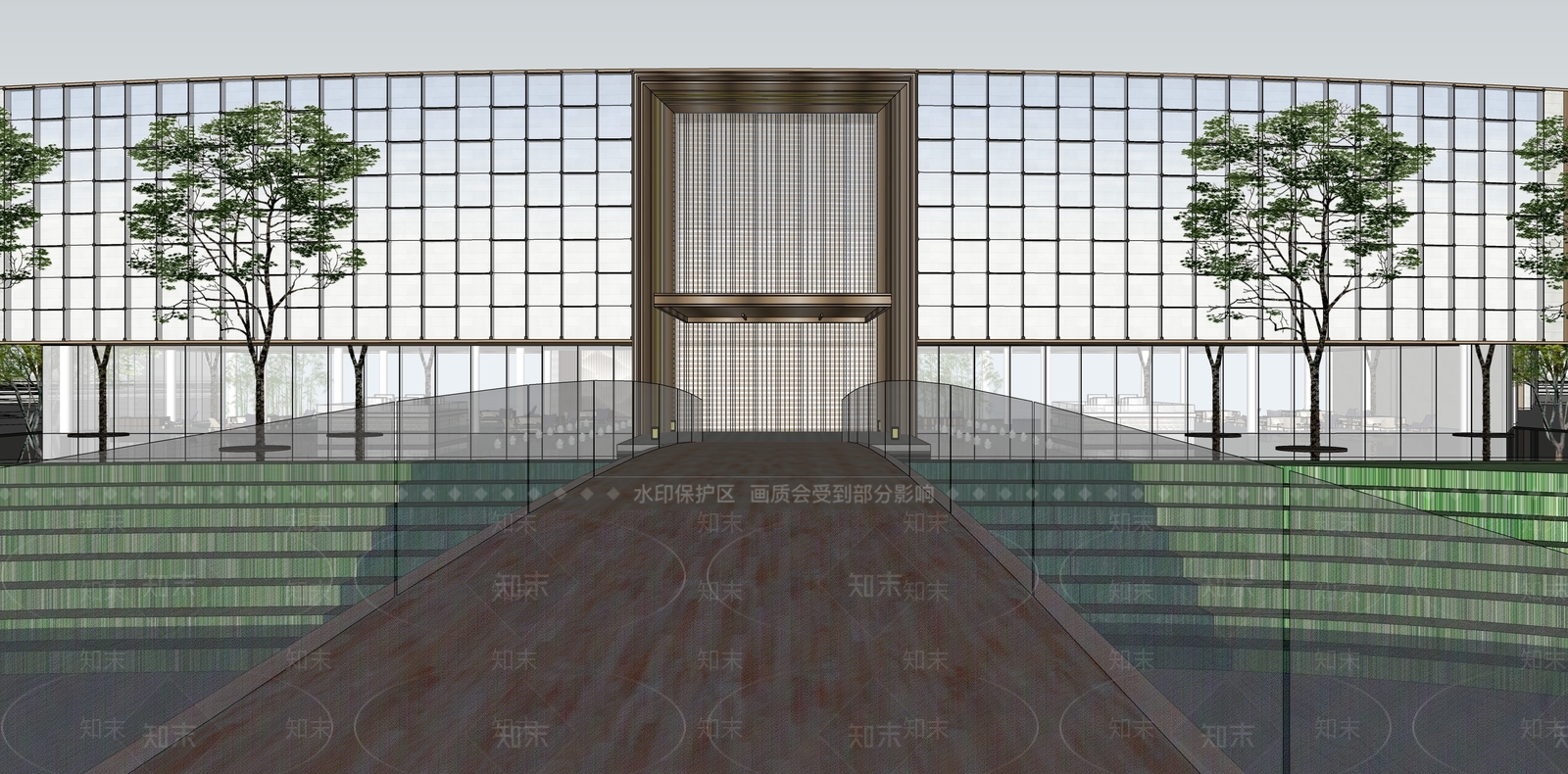 现代轻奢小区建筑SU模型下载【ID:1186229230】